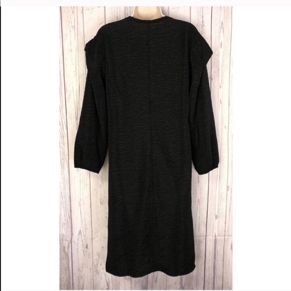 🆕 Zara textured pullover crew neck stretchy knee length long sleeve dr… - Picture 5 of 10